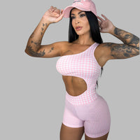 Rosita Checker Short Bodysuit