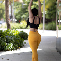 Soleil Yellow Bum Bum Pocket Leggings (Light Supplex)